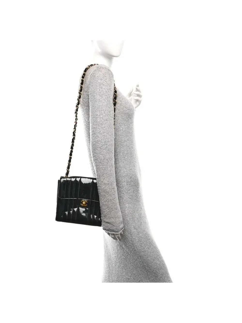 Chanel Patent Vertical Quilt Small Flap #291076C27B